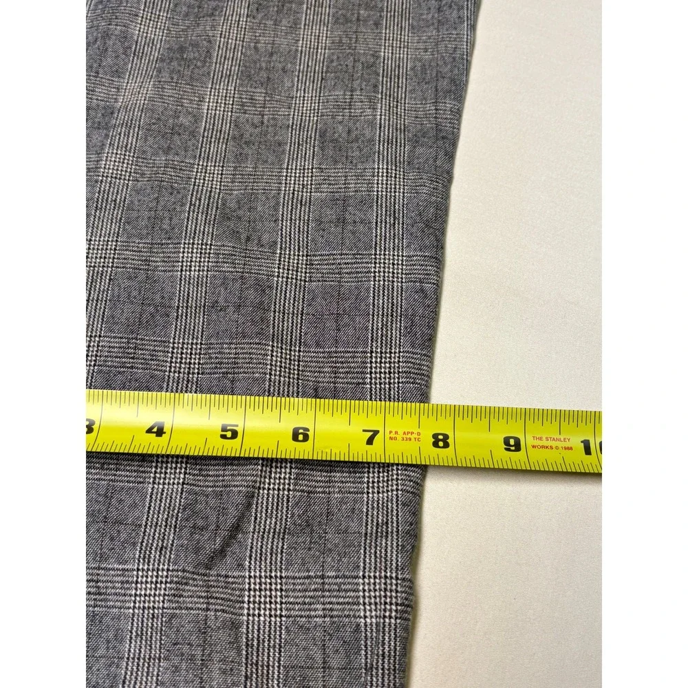 Banana Republic Mens 29x29 Grey Plaid Slim Tapered Fit Trousers Dress Pants
